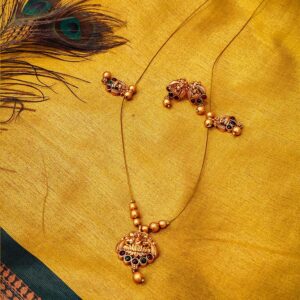 Antique Gold-Plated Floral Necklace Set