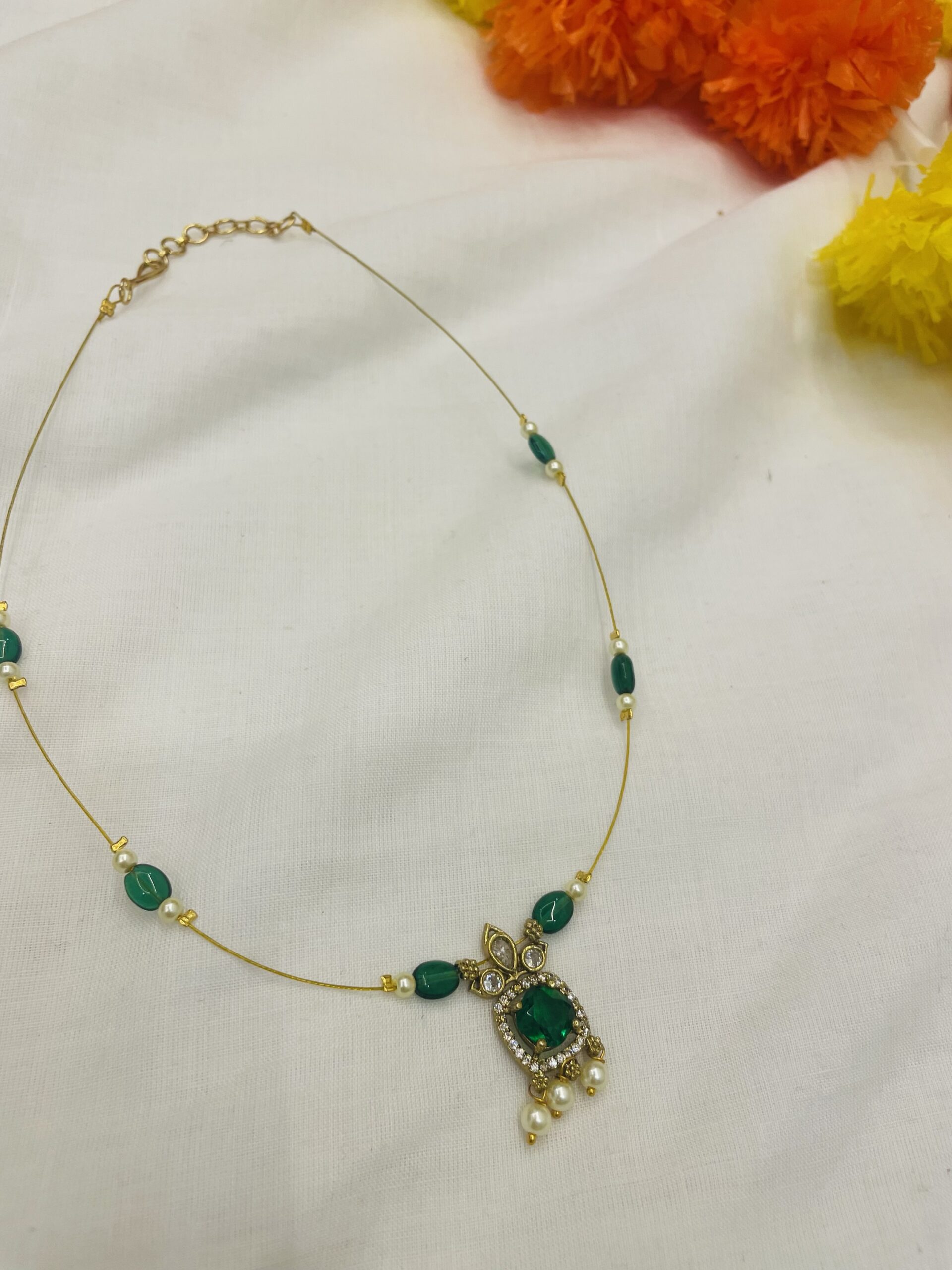 Invisible chain with pearls and cute pendant - Image 3