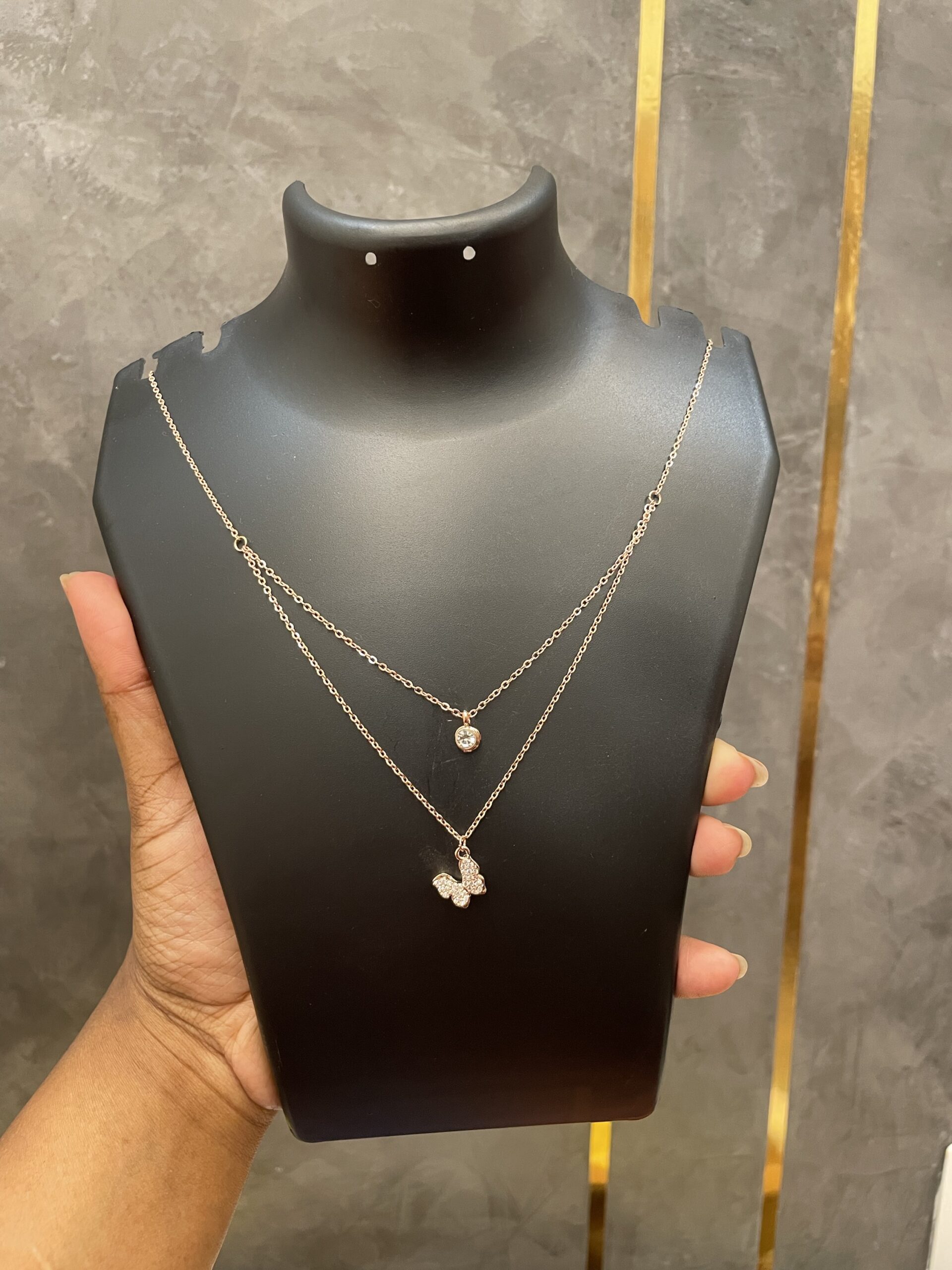 Korean double layer butterfly chain